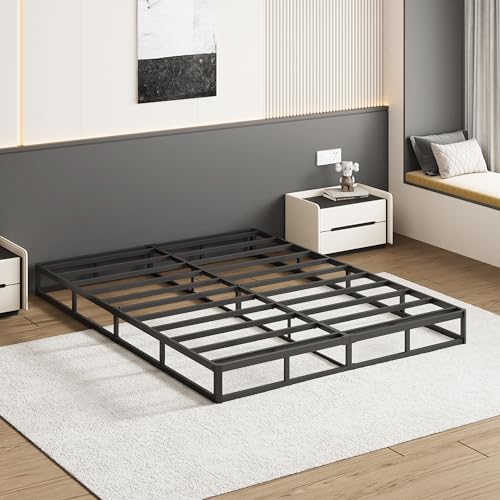 9 Inch King Box Spring Heavy Duty Metal Bed Base with Fabric Cover - Variation of 9a Inch / King