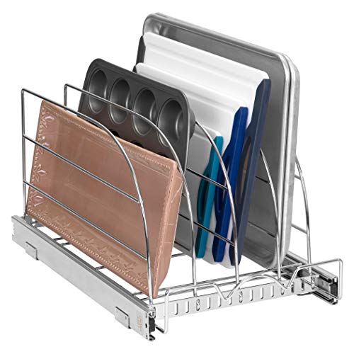 Hold' n Storage 12.5"W x 21"D Pull Out Kitchen Cabinet Organizer for Bakeware