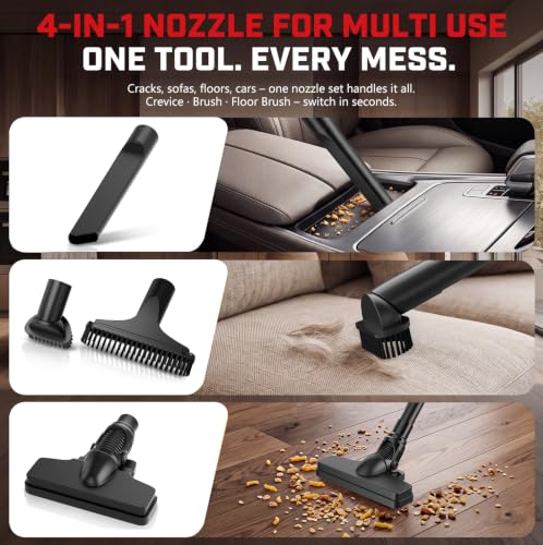 Cordless Vacuum Cleaner with Milwaukee 18V Battery Compatibility - Lightweight & Powerful