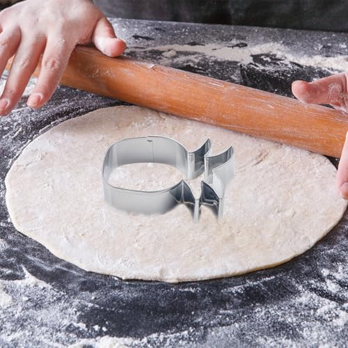 ELANE 10 Pcs Metal Fruit Cookie Cutters Set - Mini Shapes Pancake Molds, Silver Fruit