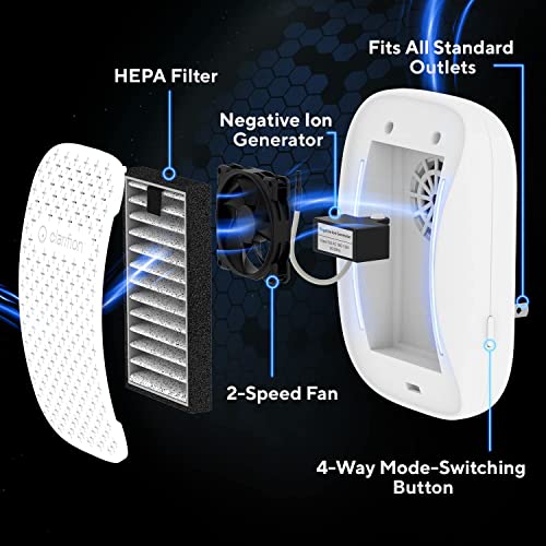 Portable Air Purifier 3 Pack - HEPA & Ionizer for Dust Smoke Odors Bedroom Pets