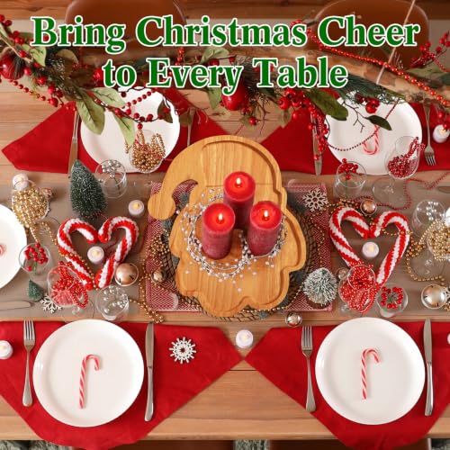 Bokon 12-Inch Santa Claus Wooden Charcuterie Board - Rubber Wood Xmas Serving Platter