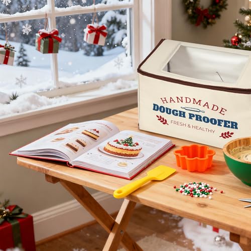 Off-White Extra Large Dough Proofing Box with 3-Sided Heating, 24H Timer - L-21.6'' x 11.8'' x 11.8''