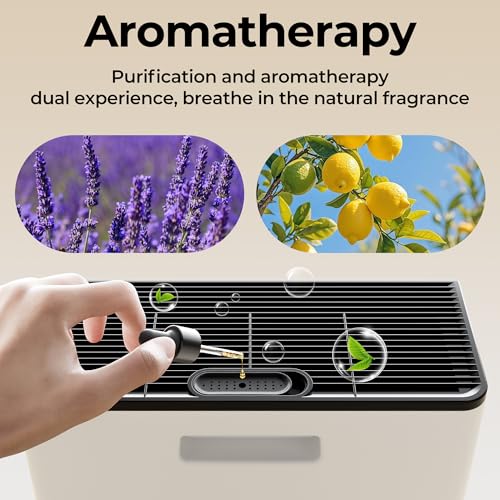 Evalit Air Purifier for Large Rooms Up to 2200 sq ft with Washable Pre-Filter - Ivory