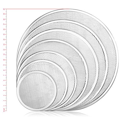 New Star Foodservice 16-Inch Aluminum Pizza Baking Screen - Silver, Commercial Pack of 6