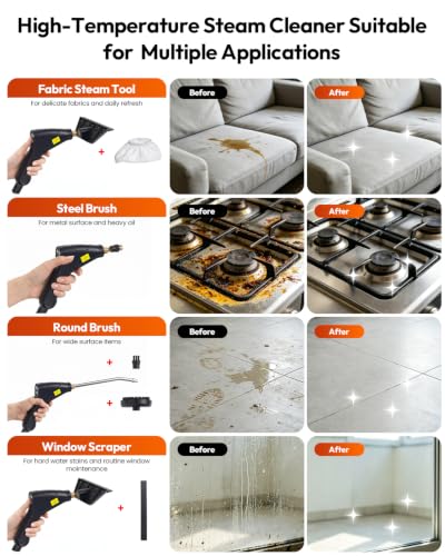 BathOne 2500W Handheld Steam Cleaner for Home Deep Cleaning