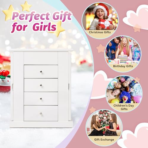 Emfogo Jewelry Box for Girls, Musical with Spinning Dancer Gifts