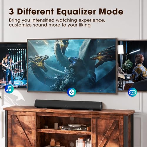 28 Inch Black Soundbar with HDMI Bluetooth Home Theater System with Enhanced Bass