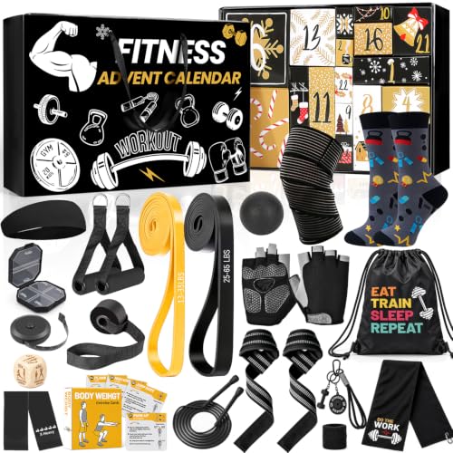Movinpe 24-Day Fitness Advent Calendar Workout Accessories Gift Set