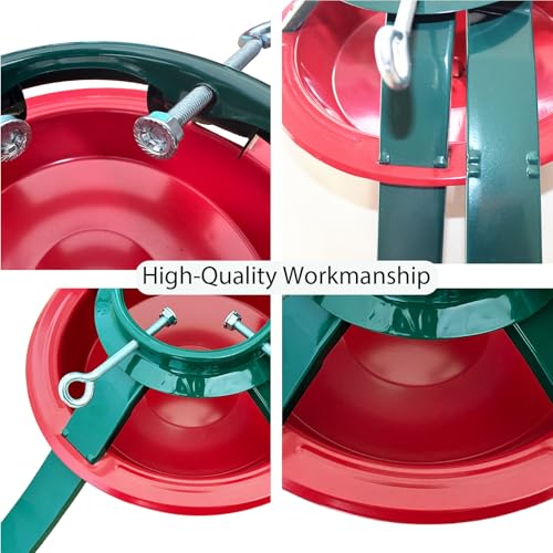 Big Metal Christmas Tree Stand for Real Trees Up to 8 Feet Tall - Larchart