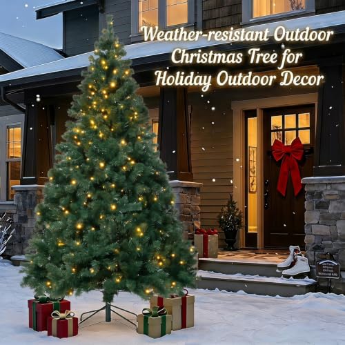 DNKMOR 4FT Christmas Tree with Warm White Lights Artificial Xmas Tree for Holiday Decor