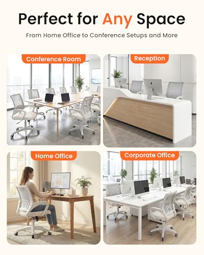 NEO CHAIR Ivory Office Mesh Ergonomic Computer Desk Chair - 1 Pack
