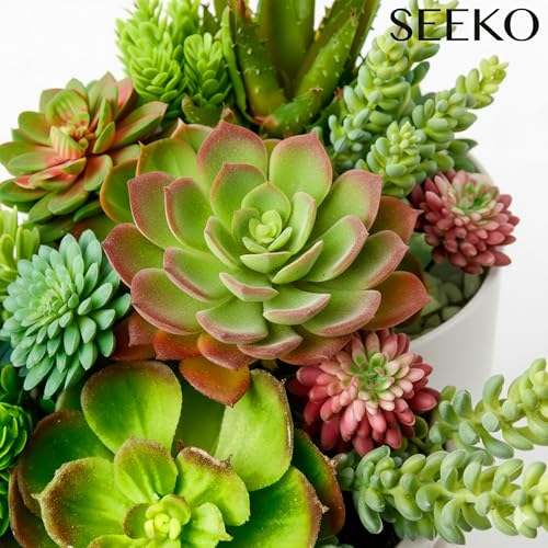 Artificial Succulents Plants Set 28 Pack - Realistic Fake Succulents for Home & Decor