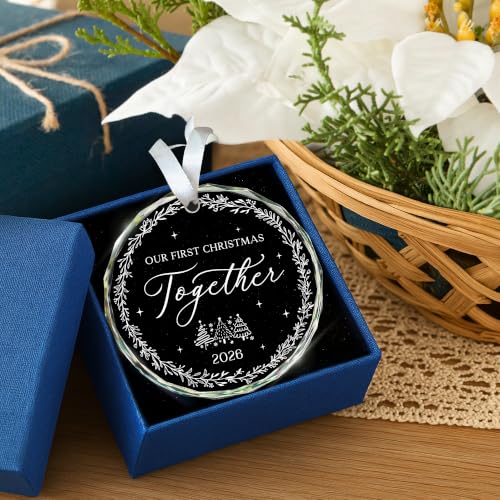 HEXMOZ Our First Christmas Together Ornament 2026 - Together Glass
