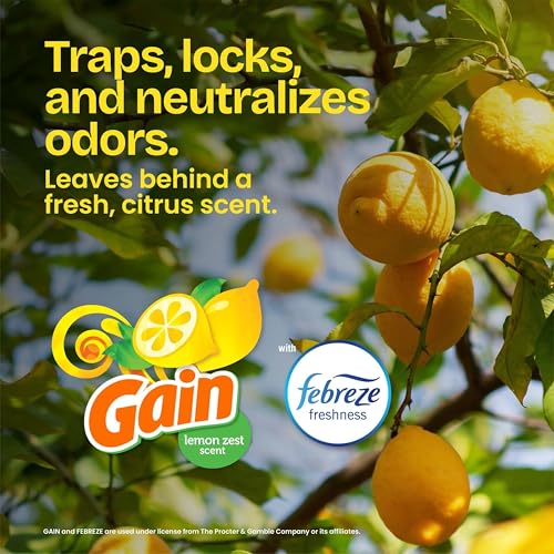 13 Gallon Tall Kitchen Trash Bags with Scented Drawstring - Gain Lemon Zest, 110 Count
