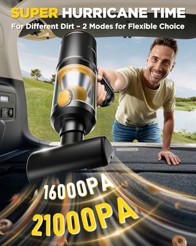 Cordless Handheld Vacuum Cleaner with 21KPa Suction & 4-in-1 Accessories
