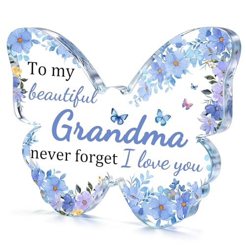 Grandma Birthday Gift Acrylic Keepsake from Grandson - Heartfelt Love Message