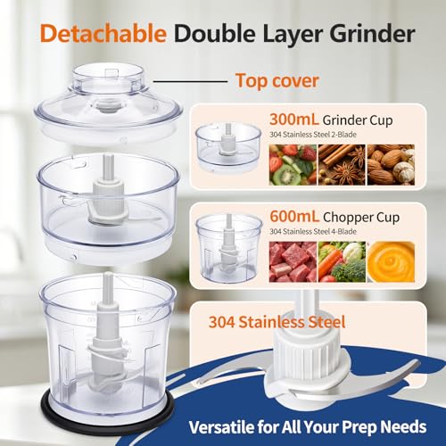 Levstek 1200W Hand Blender Set with 7 Accessories – Immersion Stick Blender for Smoothies, Soups, and More