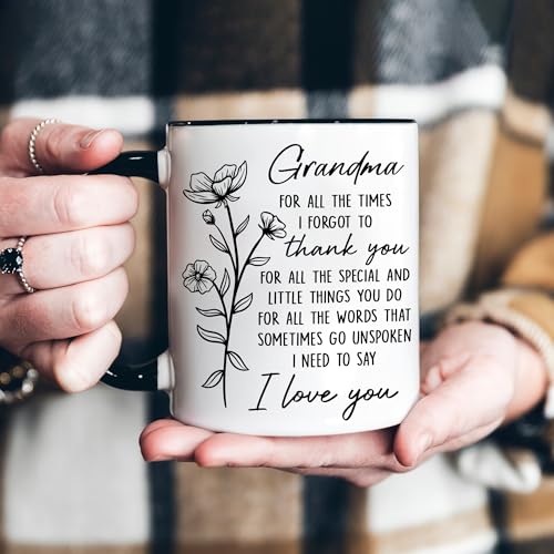 Hyturtle Grandma Coffee Mug 11 Oz - Mothers Day Gift for Grandma from Grandkids