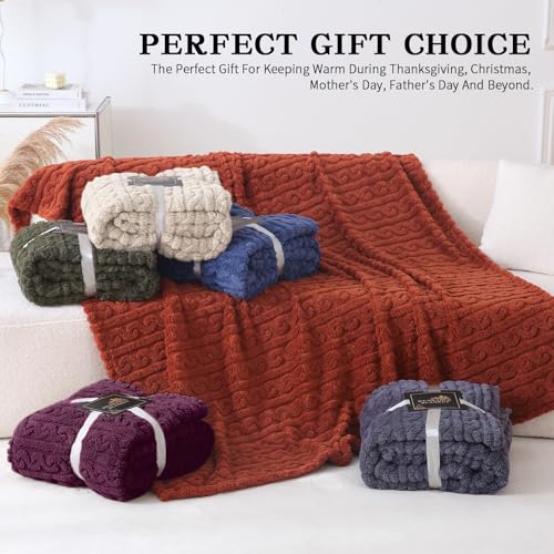 Mowkim Grape Wearable Sherpa Blanket Poncho with Pockets for Adults