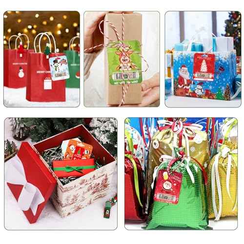 9 Pack Christmas Money Holder Ornaments for Gifting Cash, Xmas Gift Card With Plastic Cover & Adhesive for Decoration, Suit With Tree Gift Bags Boxes