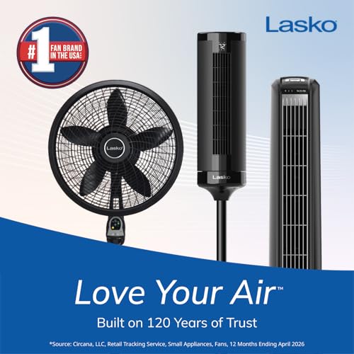 Lasko Classic 12" Pivoting High-Velocity Portable Fan - Black, U12104