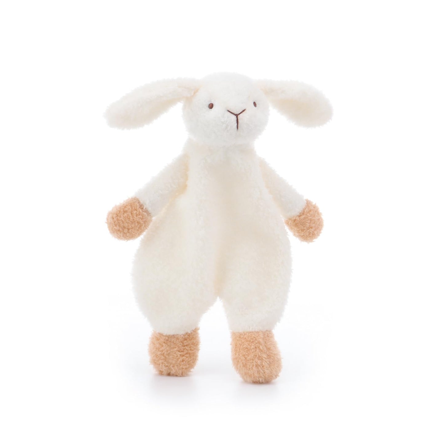 Apricot Lamb Stuffed Animals Security Blanket White Bunny Rabbit Infant Nursery Character Blanket Luxury Snuggler Plush(White Bunny, 10 Inches)