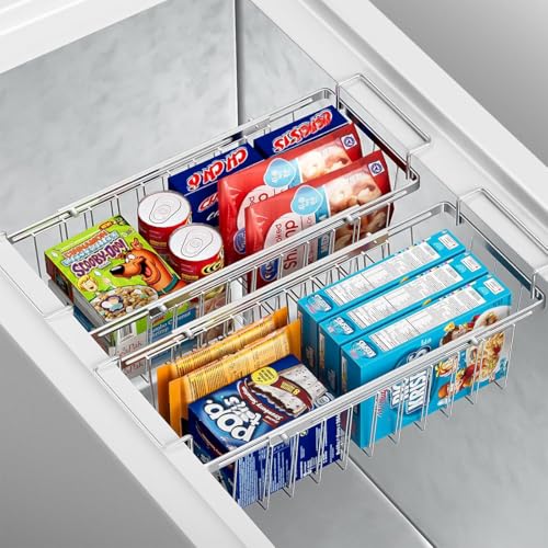 Expandable Freezer Baskets for Chest Freezer 2pcs - Adjustable Space Organizer