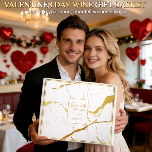Drink Happy Thoughts Wine Gifts Basket for Women - Cooler Bag Set
