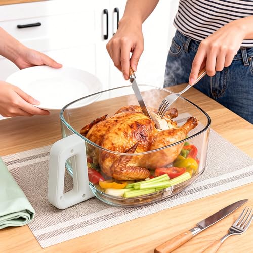 Electactic 5QT Glass Air Fryer - White, Coating-Free, PFAS & Toxin Free