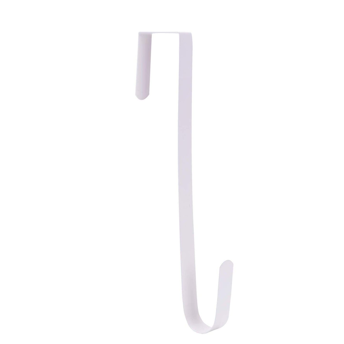 Sattiyrch 12" Wreath Hanger for Front Door,Steel Over The Door Hanger Hook,Wreath Door Hanger (White,1)