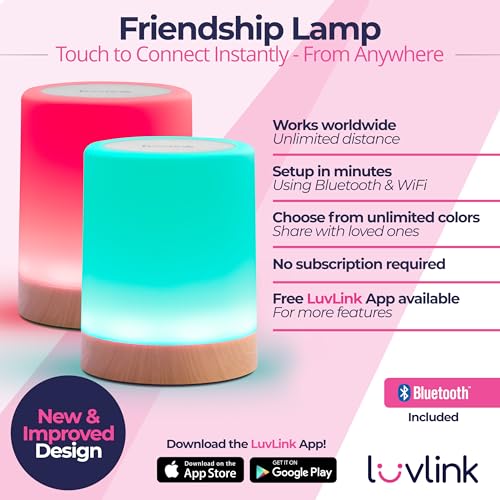 Friendship Lamps No Subscription WiFi Touch Lamp for Long-Distance Relationships - Single