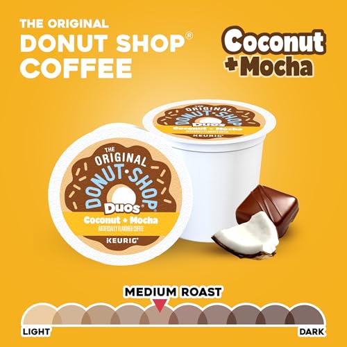 The Original Donut Shop Coconut + Mocha Coffee Pods, Medium Roast, Pack of 60 - Keurig Compatible