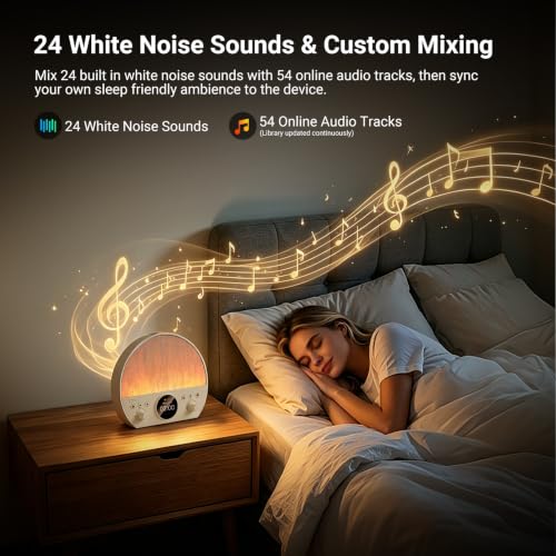 Sunrise Alarm Clock with Smart Wake Up Light, App Control & Sleep Timer