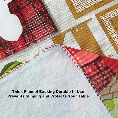 Newbridge Christmas Ivory Sleigh Bells 60 x 84 Oval Vinyl Tablecloth