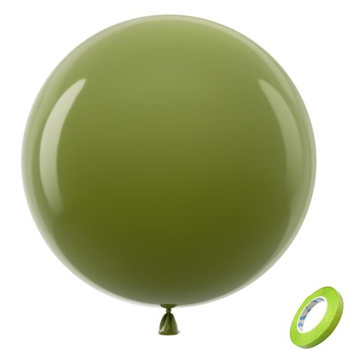 Bezente Sage Green Giant Balloons 36 Inch - 8 Pack Jumbo Green Balloons Large Round Olive Green Latex Balloons for Birthday Bridal Shower Wedding Graduation Anniversary Safari Jungle Party Decorations