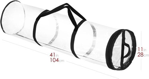 Hearth & Harbor Wrapping Paper Storage Container - Clear Holder for 14 Rolls | Tear-Proof Gift Organizer