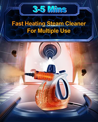 Handheld Steam Cleaner with 11 Accessories - Powerful, Chemical-Free Home & Car Cleaning