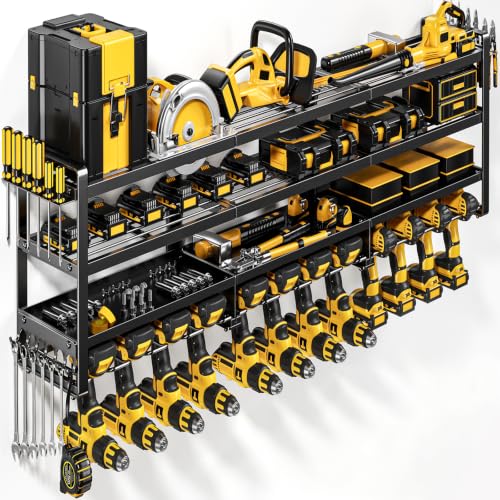 49-Inch Power Tool Organizer Wall Mount - Heavy Duty Garage Storage Rack