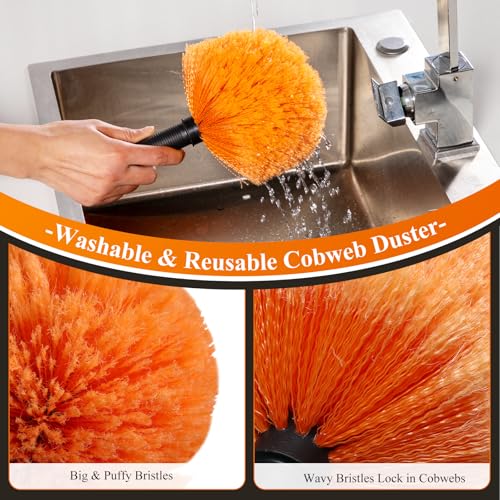 12ft Heavy-Duty Cobweb Duster with 20ft Reach Extension Pole - PuliKit