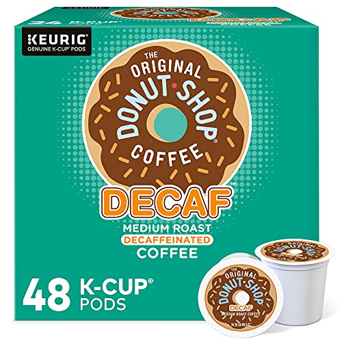 Decaf Keurig Coffee Pods - Medium Roast, 48 Count, Recyclable & Gluten-Free - The Original Donut Shop