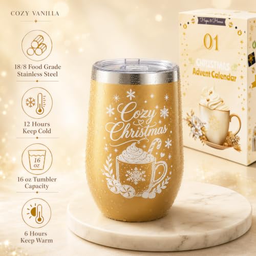 Exun Cozy Advent Calendar 2026 - 24 Days Christmas Countdown for Women & Teens