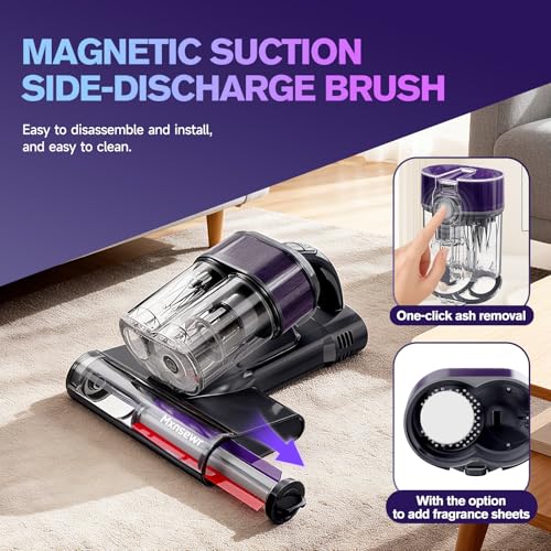 Gray Mattress Vacuum Cleaner with UV-C Light & 18KPa Suction - Deep Fabric Cleaning