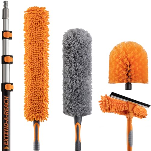 Extend-A-Reach 12ft High Reach Duster Kit with Telescopic Pole & 4 Attachments
