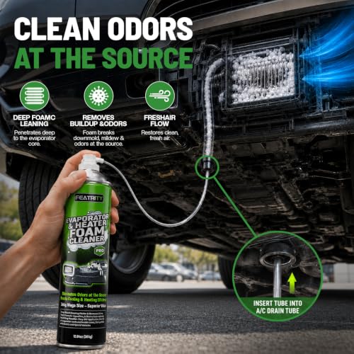 Odor Removal Car AC Coil Cleaner Foam 12.84 oz Pack of 2 - Deep Clean & Freshen Cabin