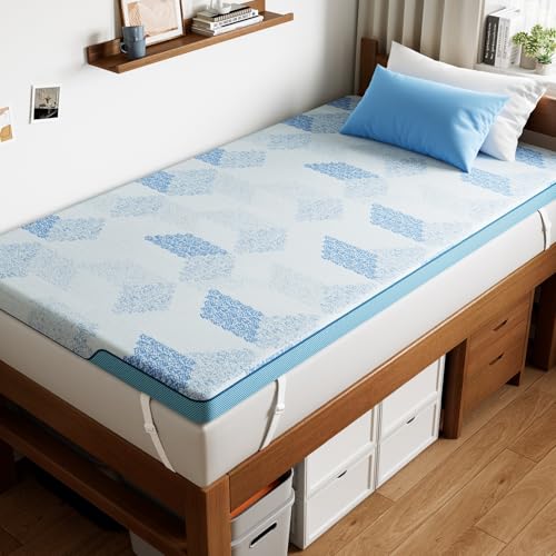 PERLECARE Twin Mattress Topper 3 Inch Medium Firm Gel Memory Foam