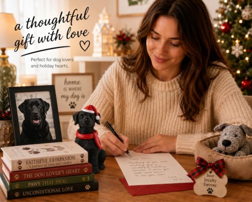 Black Labrador Christmas Ornament - Hand-Painted Resin Dog with Santa Hat, 3.25 Inch