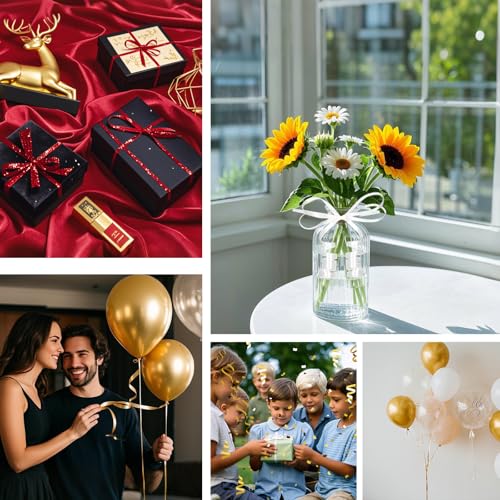 500 Yard Red Curling Ribbon, 3/16" Christmas Shiny Curly Ribbons for Crafts Gift Wrapping Supplies, Balloon String Ribbon, Gift Ribbons for Valentine's Day Birthday Wedding Party Decorations