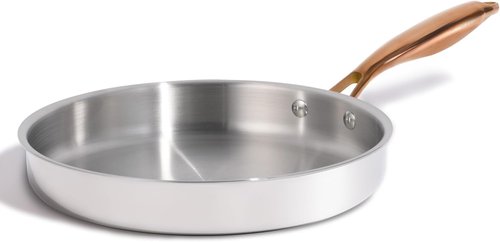 CAROTE 10" Tri-Ply Stainless Steel Frying Pan - Non-Toxic, Oven Safe, Compatible with Induction & Gas Cooktops