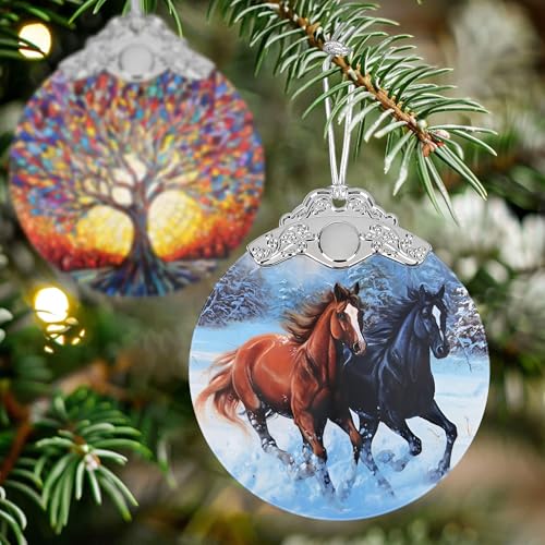 Horse Stained Glass Suncatcher Ornament - Jocidea Christmas Tree Decoration (Variation: Horse)